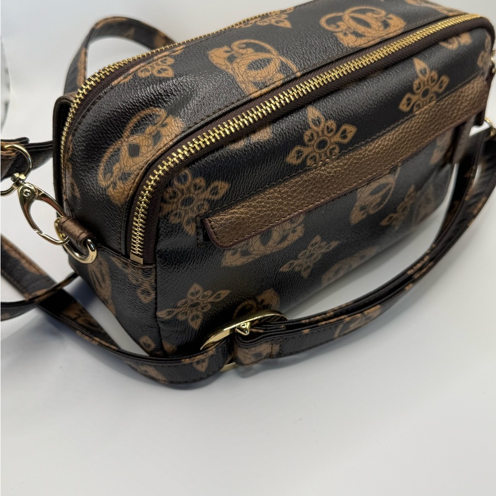 SharifSharif Rare Brown Metallic Jaguar Crossbody LIKE NEW - Picture 3 of 16